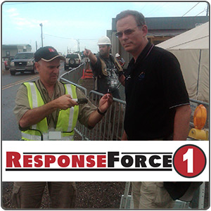 ResponseForce 1 scans with their mobile device solution.