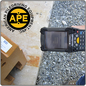 APE employee scanning assets with TracerPlus.